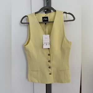 Zara yellow waistcoat